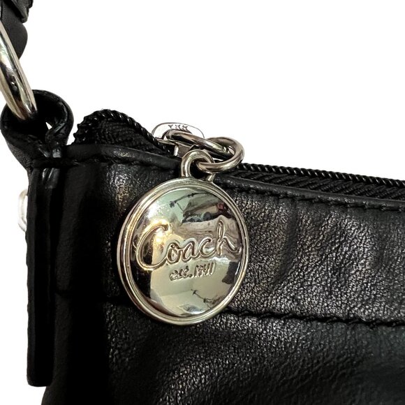 Coach Crossbody Black Leather Bag Purse - Picture 4 of 8